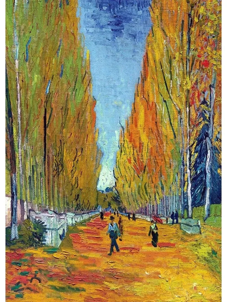 Vincent Van Gogh Classic Collection Art Poster Canvas Painting Terrace At Night Irises Wall Picture Print Living Room Home Decor Peaceful Pleasures Health and Wellness 20X30CM A13