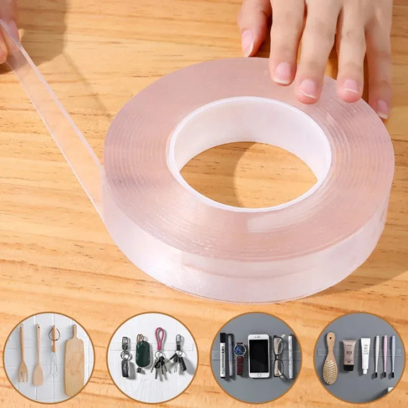 Nano Double-Sided Tape – Clear, Reusable & Waterproof | 1–5m