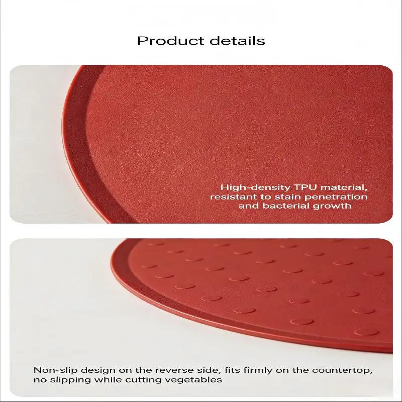 Thick TPU Silicone Cutting Board – Anti-Slip Semi-Circular Chop Pad Silicone Cutting Board Peaceful Pleasures Health and Wellness