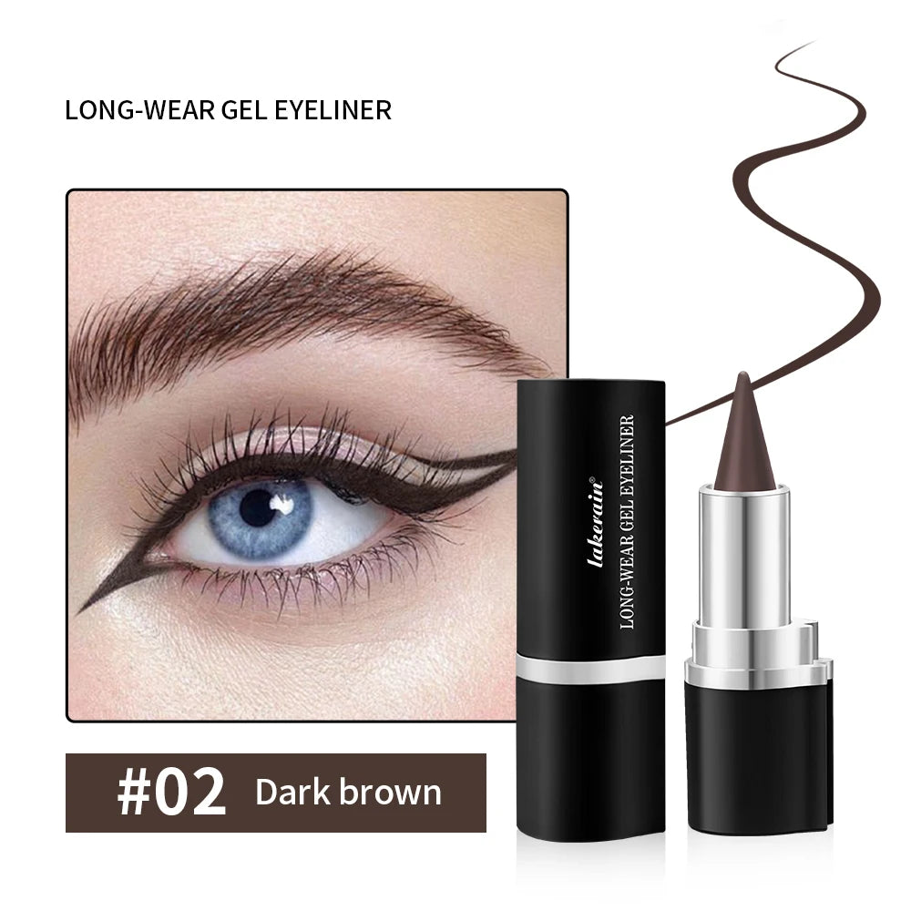 Eyeliner Creamy textureLong Lasting Waterproof Matte Black Silver Brown Eye Liner Pen Make Up For Women Cosmetic Peaceful Pleasures Health and Wellness 2Dark Brown