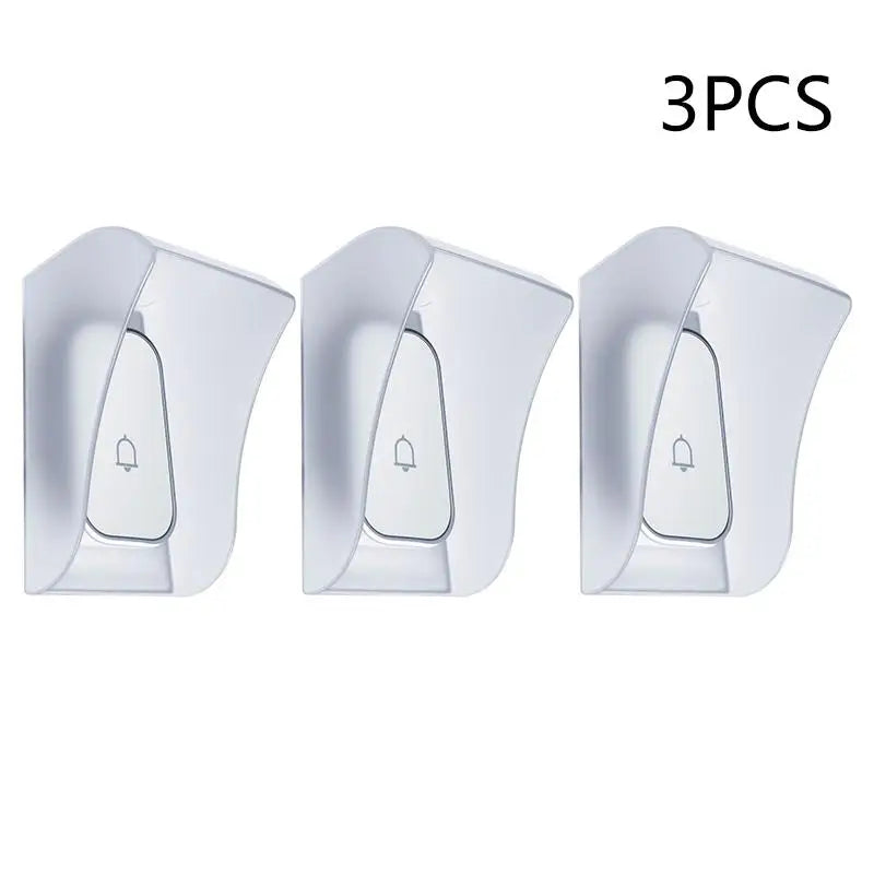 New 1/2/3PCS Waterproof Guard Cover Rainproof Case Plastic Rain Protector Outdoor Wireless Doorbell Cover Peaceful Pleasures Health and Wellness 3PCS White