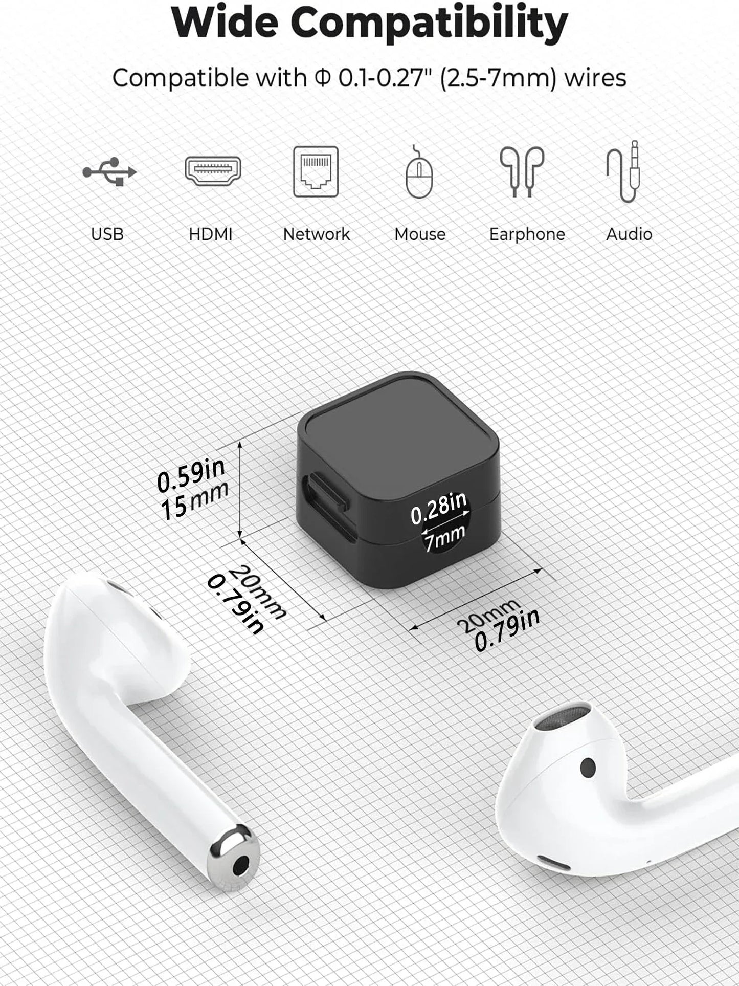 Magnetic Cable Clips Adhesive Cord Organizer | Desk, Car & Home Cable Management Clips Peaceful Pleasures Health and Wellness