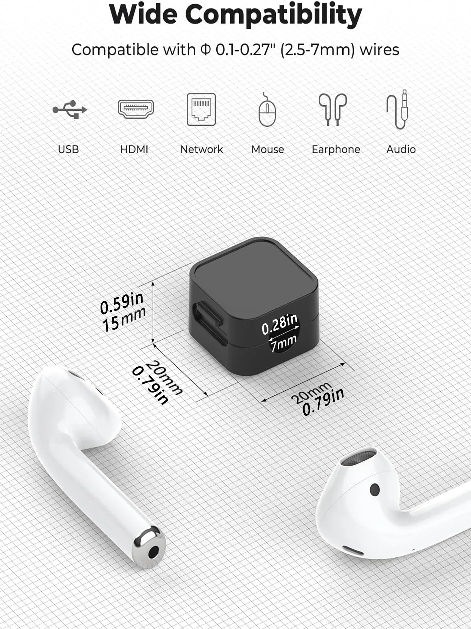 Magnetic Cable Clips Adhesive Cord Organizer | Desk, Car & Home Cable Management Clips Peaceful Pleasures Health and Wellness