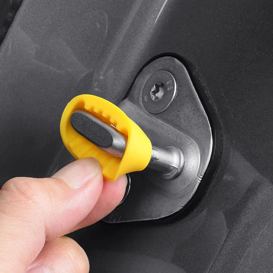 Silicone Car Door Lock Cover Pad Universal Anti Vibration Shock Absorber Soundproof Damper For Auto Door Latch Anti Scratch Peaceful Pleasures Health and Wellness