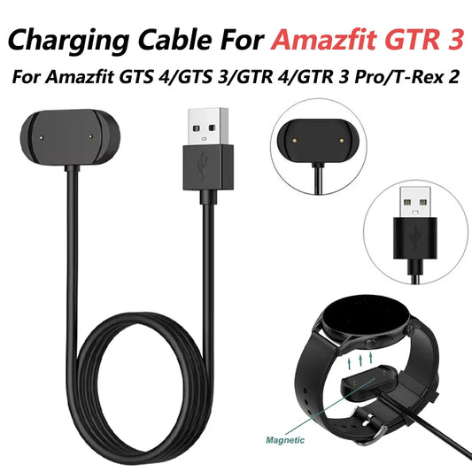 USB Charging Cable For Amazfit GTR3 GTS3 Pro Smart Watch Dock Charger Cradle Adapter For Amazfit GTR 3 GTS 3 Magnetic Charger Peaceful Pleasures Health and Wellness