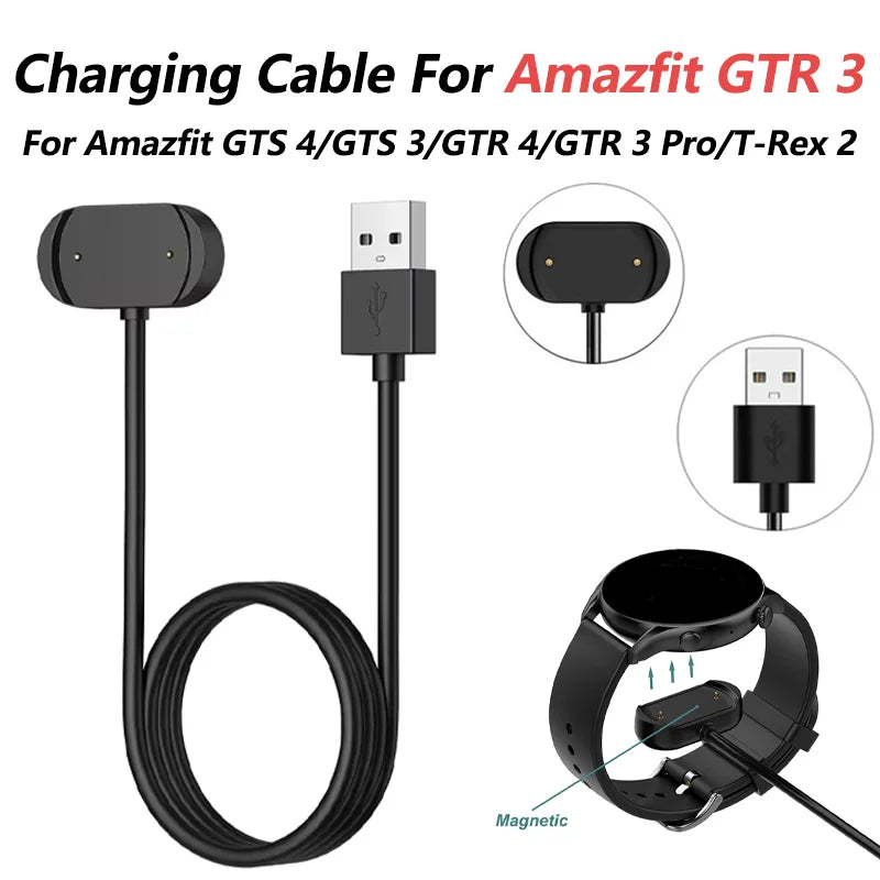 Amazfit GTR3 GTR4 GTS3 GTS4 T-Rex2 USB Fast Charger Dock Smartwatch Charger Dock Oasis Select