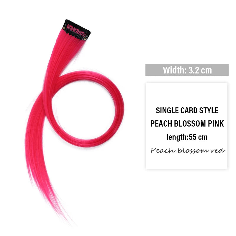 Colored Clip-In Hair Extensions | 55cm Synthetic Weft