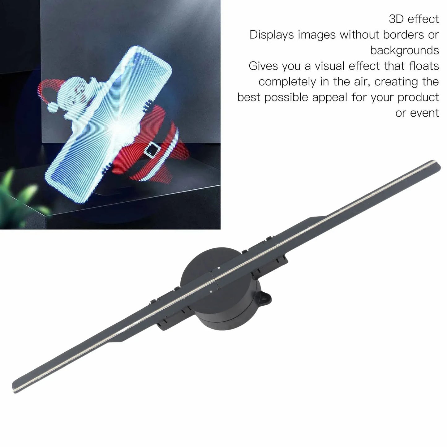 3D Hologram Fan 2000x224 224 LED Beads Support Wifi APP Projector