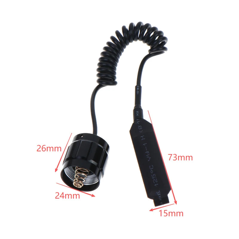 New Remote Pressure Button Switch Case Controller Flashlight Switch Fit For 501B LED Torch Flashlight Peaceful Pleasures Health and Wellness one size 0