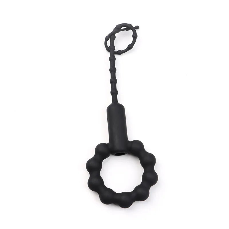 Silicone Vibrating Urethral Sound for Intense Stimulation, Electric Prostate Massager Toy, Soft & Flexible Beaded Design Peaceful Pleasures Health and Wellness
