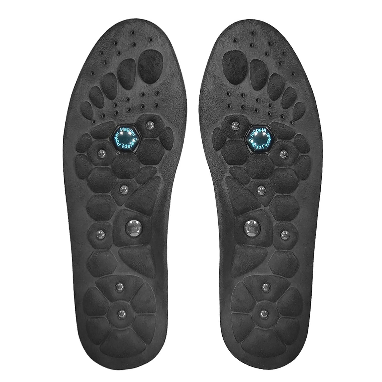 Acupressure Magnetic Insoles – Foot Massage & Reflexology Acupressure Shoe Insoles Peaceful Pleasures Health and Wellness Black L