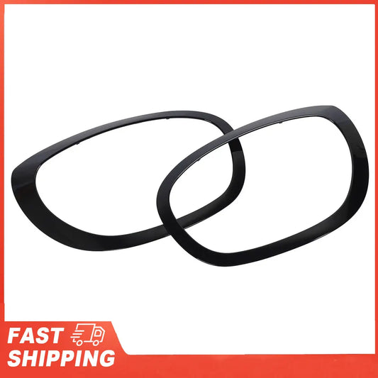 Headlight Trim Ring 1 Pair Fade Proof Easy Install Headlamp Cover Peaceful Pleasures Health and Wellness