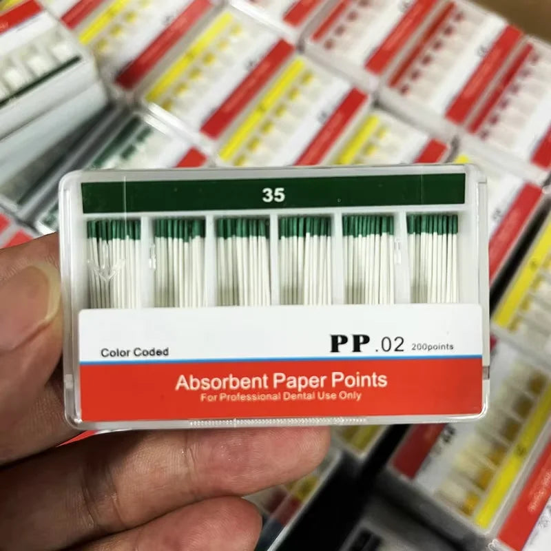 Dental Paper Points 0.02 Taper – 100% Cotton, Sizes 15–80