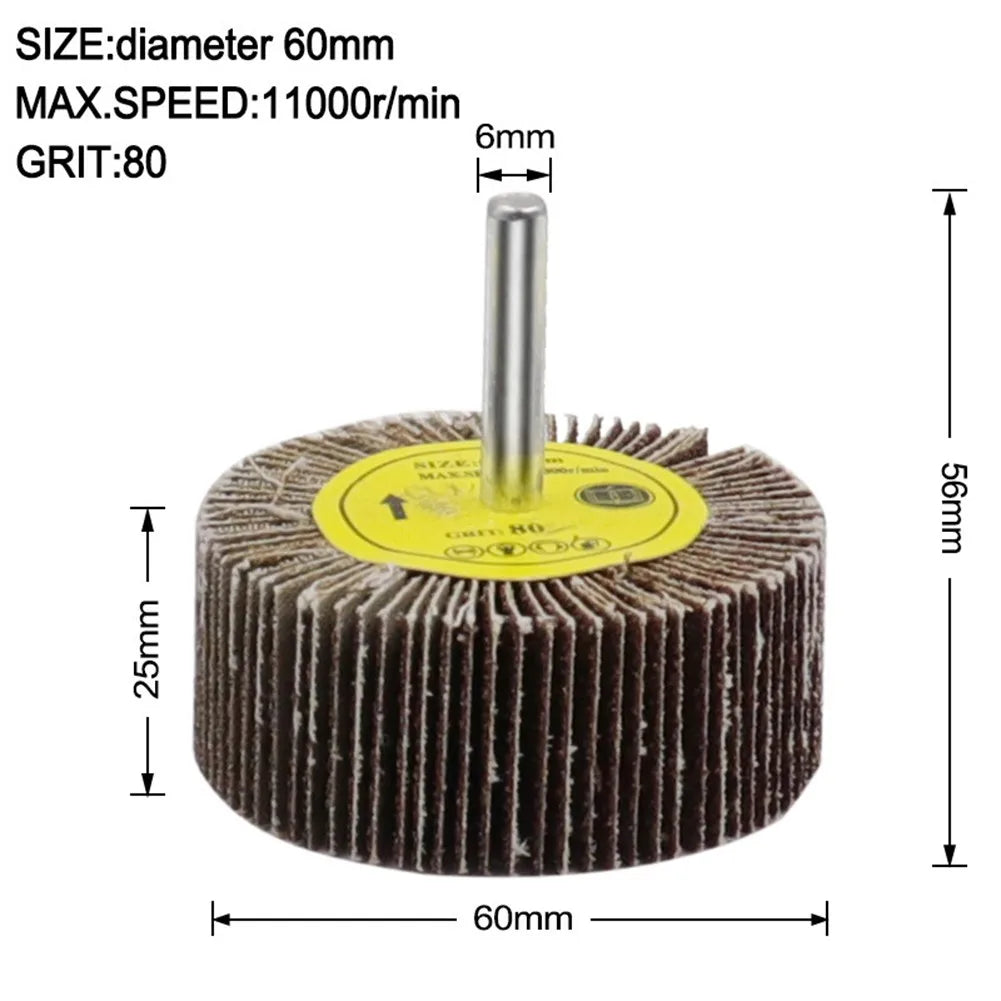 16- 80 Grit Sanding Flap Wheel Disc Abrasive Grinding Dremel