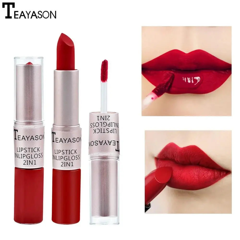 TEAYASON 2-in-1 Matte Liquid Lipstick & Gloss – Waterproof