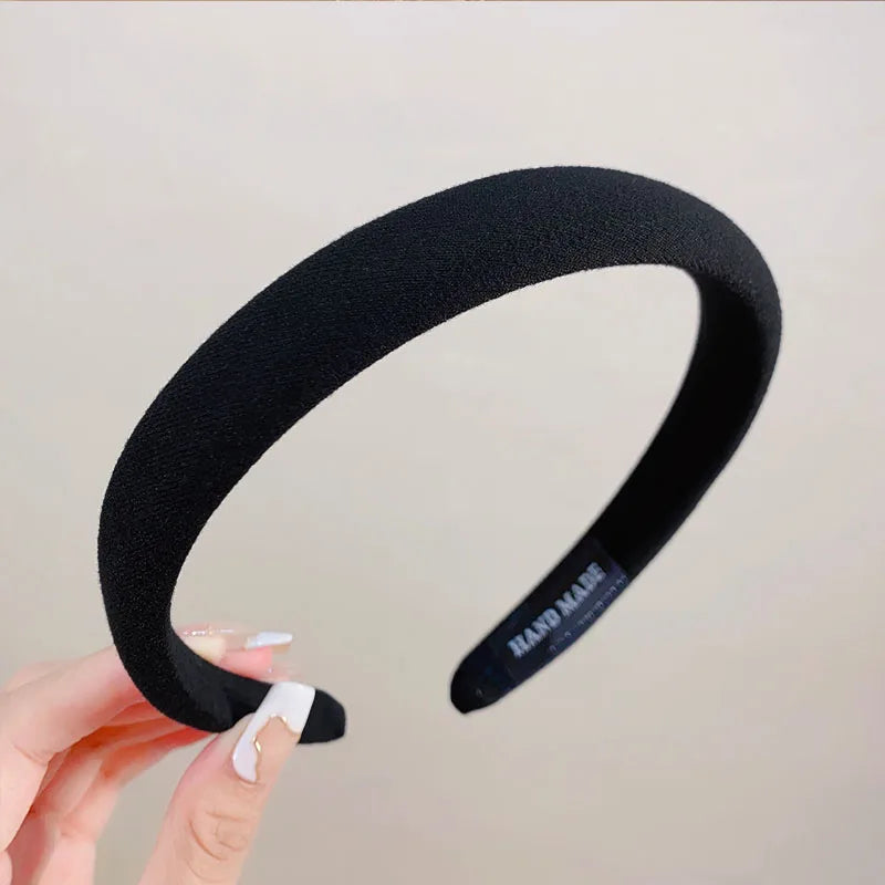 Colorful Spong Linen Headdress Simple Basic Face-washing Headband