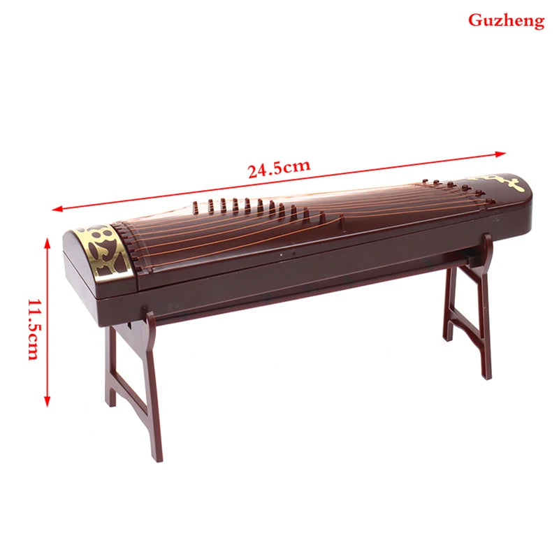 Dollhouse Miniature Folding Screen Guzheng Fan Ornaments 1:12