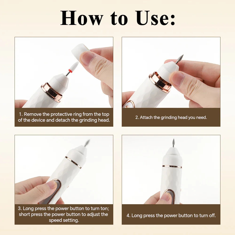 AFDEAL 2-in-1 Cordless Electric Nail Drill & Callus Remover Kit