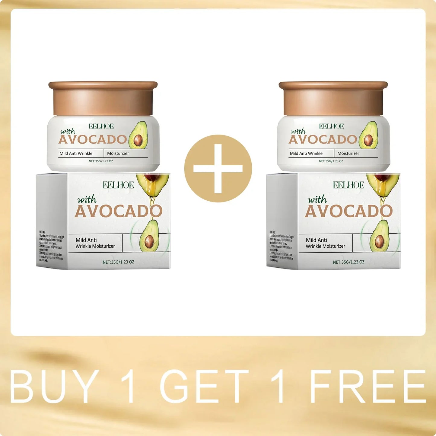EELHOE Avocado Face Cream – Anti-Aging, Lifting & Collagen Peaceful Pleasures Health and Wellness Buy 1 for 1 Free