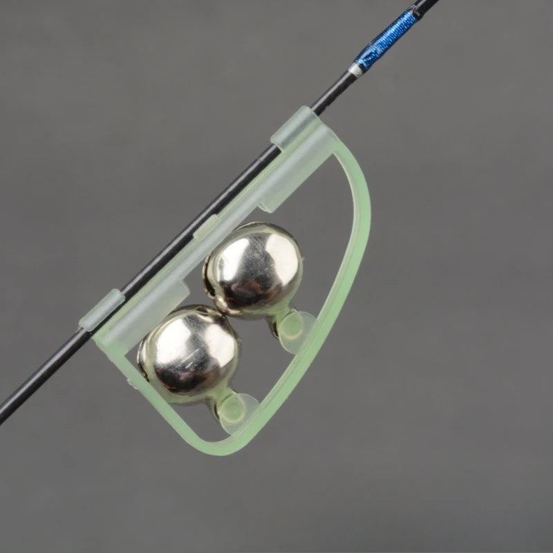 Luminous Sea Fishing Feeder Bell Twin Rod Tip Fish Alarm Tackle Fishs