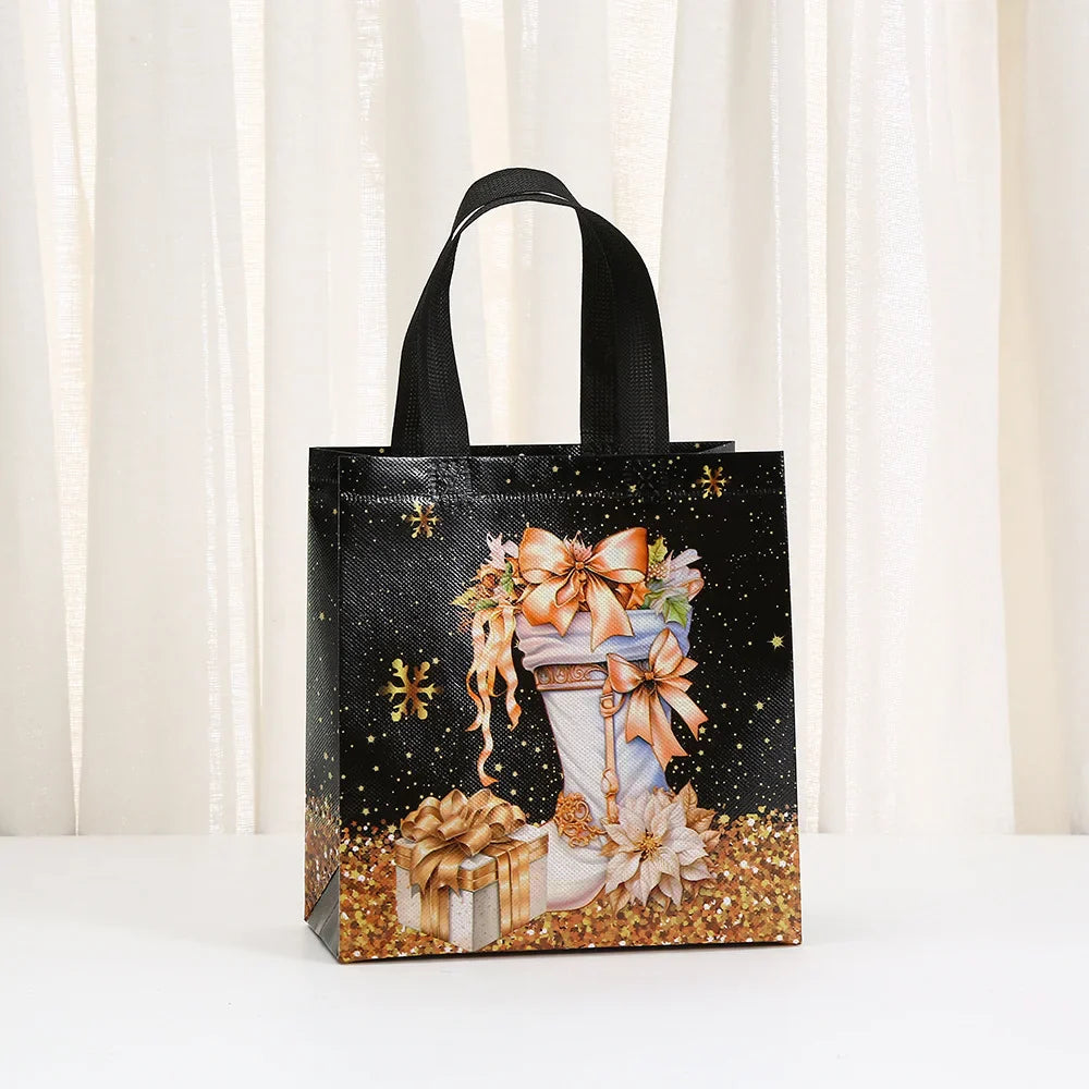 Christmas Non-Woven Gift Bag | Snowman & Xmas Tree Tote