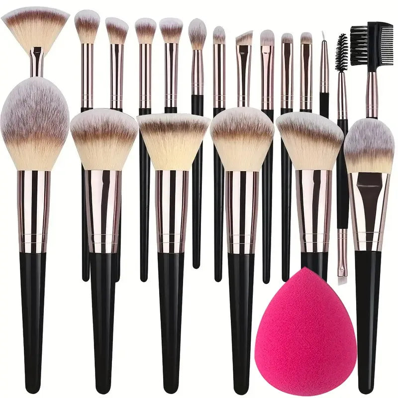 RUNTOIN Makeup Brush Set 3–20 Pcs | Soft Fluffy Beauty Brushes