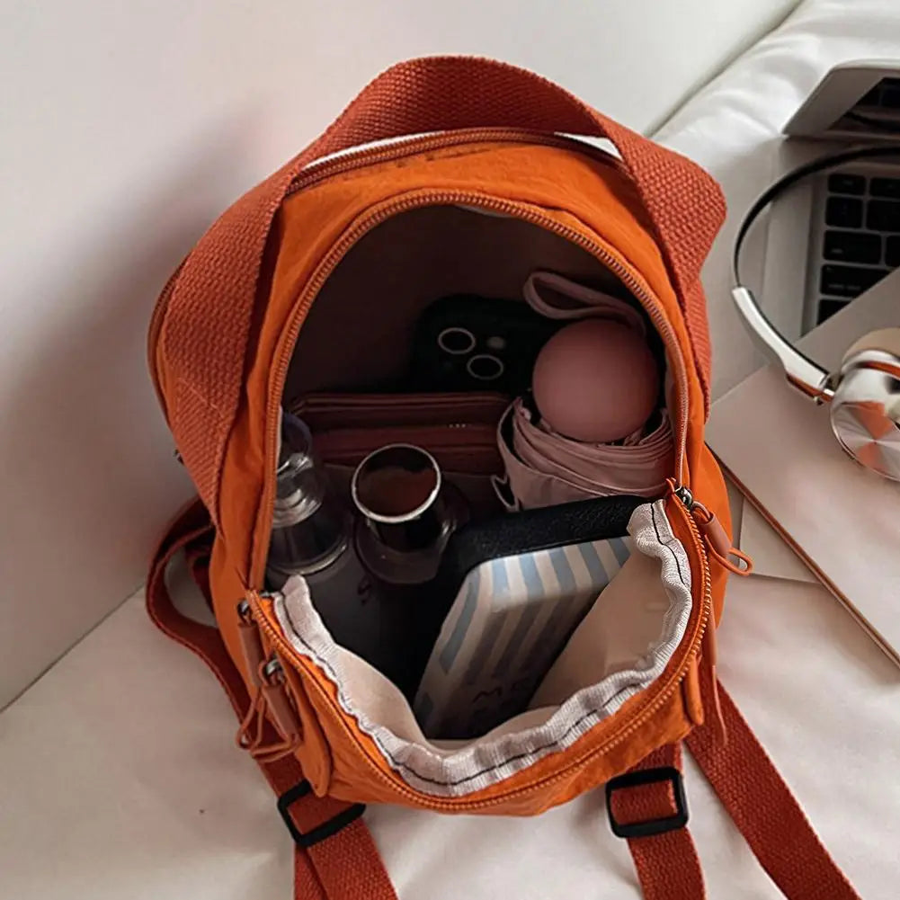 Women's Crinkle Nylon Backpack – Lightweight Waterproof Crossbody
