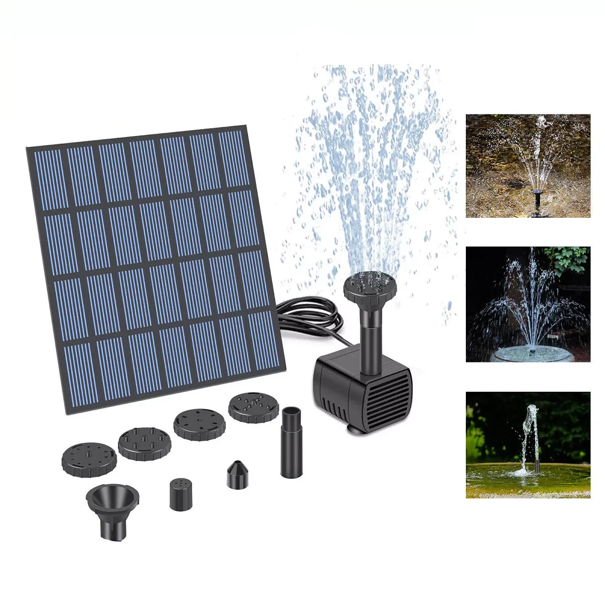 Solar Powered Fountain & Pond Pump – Garden, Pool & Aquarium Water Feature Peaceful Pleasures Health and Wellness