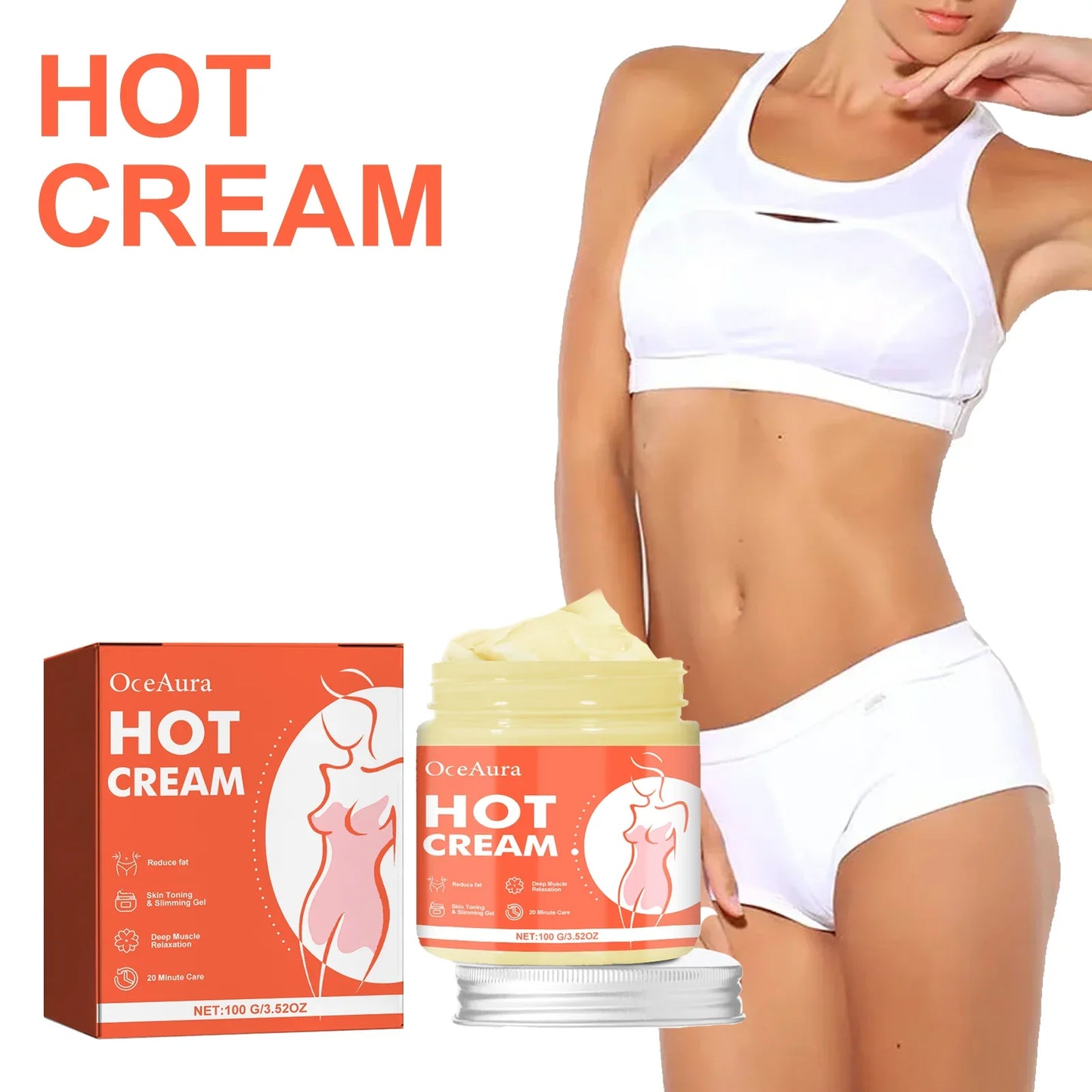 OceAura Hot Cream – Firming & Slimming Body Massage Cream