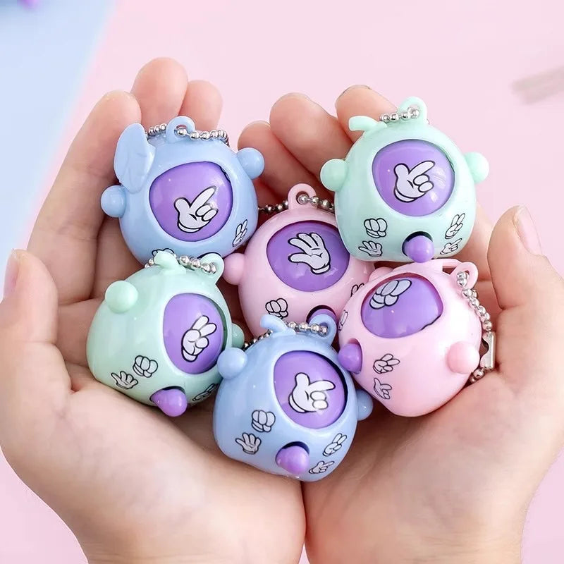 Mini Rock Paper Scissors Egg Keychain Novelty Funny Guessing Game Toy Keyring Key Holder Gifts for Women Men Kids Party Fun Toy Peaceful Pleasures Health and Wellness