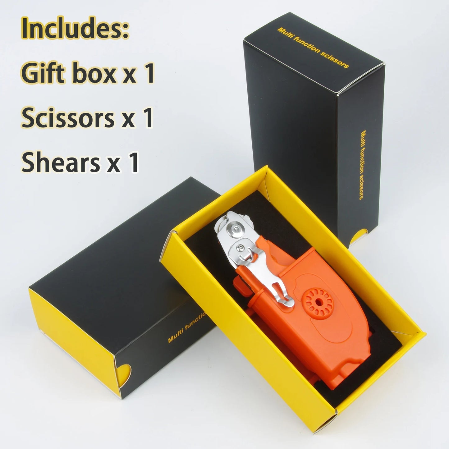Multifunctional Scissor Tactical Plier Outdoor Survival Tool Folding Creative Gadget Stainless Steel Retractable Raptors Shears Peaceful Pleasures Health and Wellness Orange Suit