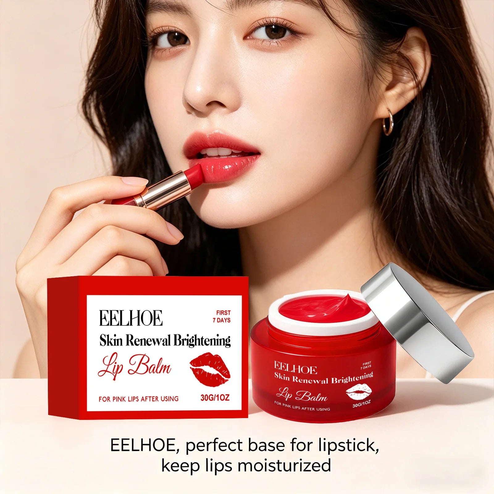 Hydrating Lip Balm Fading Lip Lines Reduce Dryness Lighten Pigmentation Brightening Moisturizing Soft Plump Pink Lips Care Cream Peaceful Pleasures Health and Wellness