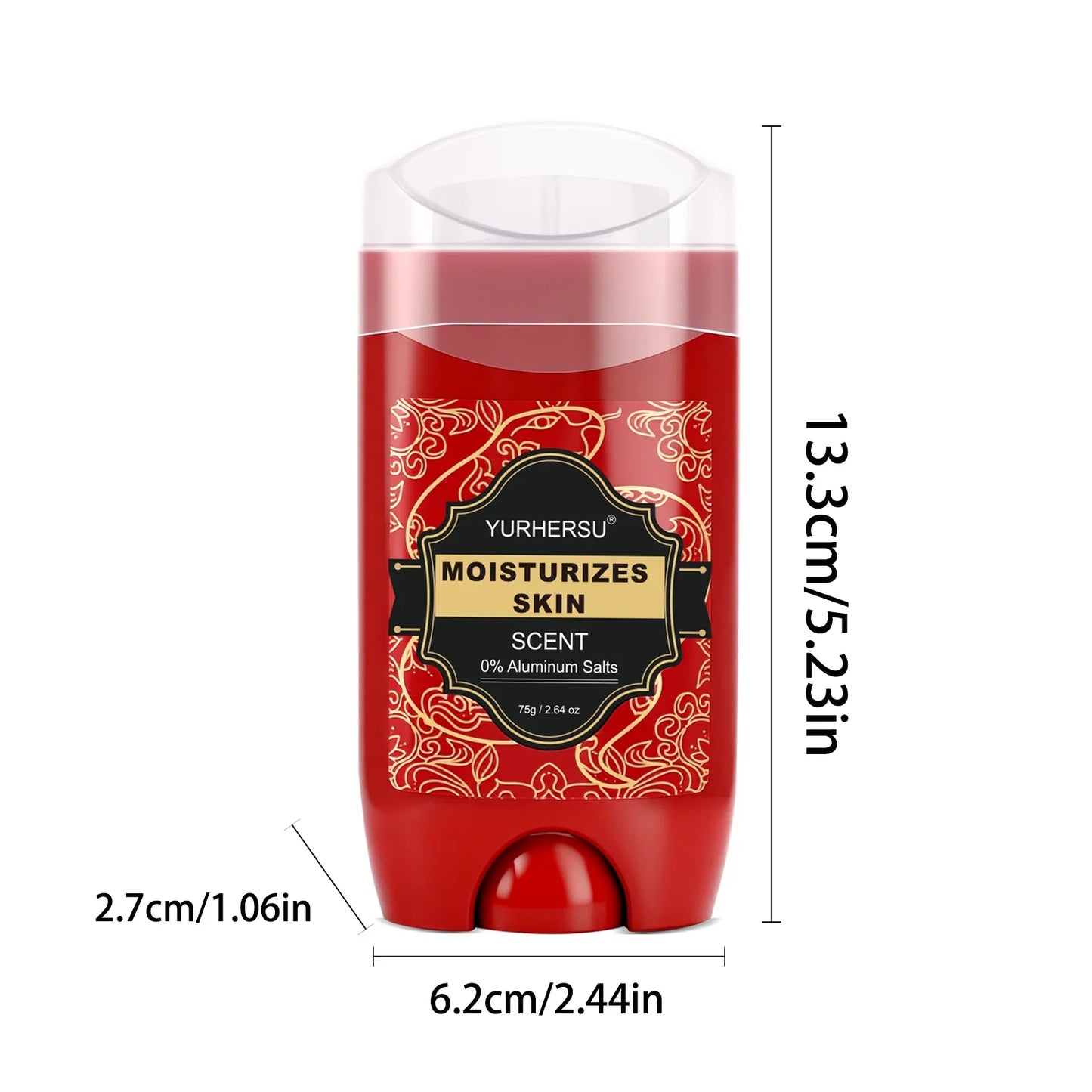 YURHERSU Men's Sport Deodorant Stick 75g – 72H Anti-Perspirant