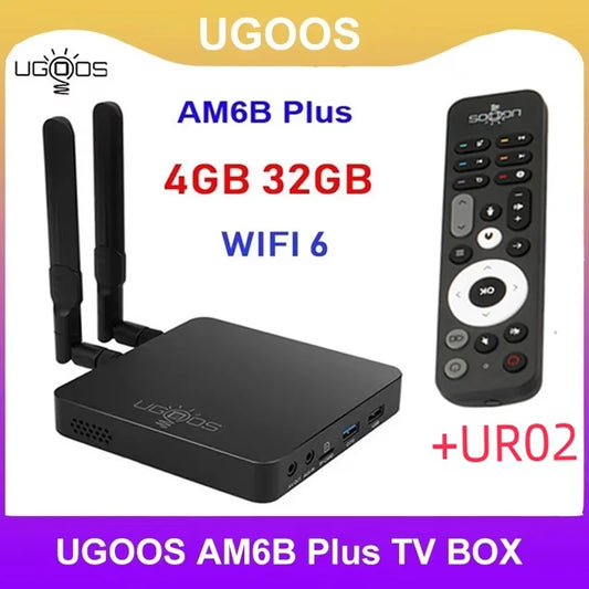 Original UGOOS AM6B PLUS Smart Tv Box Amlogic S922X-J 2.2Ghz Android9.0 4GB 32GB WIFI 6 1000M Set Top Box 4K Media Player Peaceful Pleasures Health and Wellness