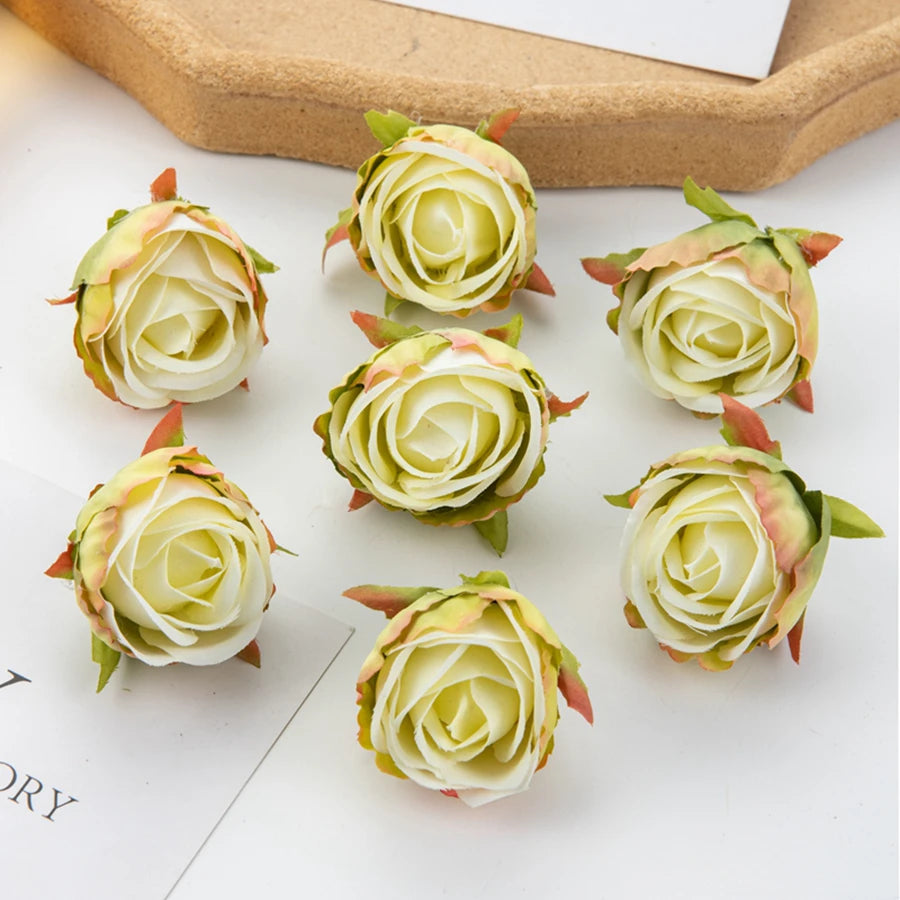 Artificial Silk Rose Heads 10/20 Pcs | Wedding & Home Decor
