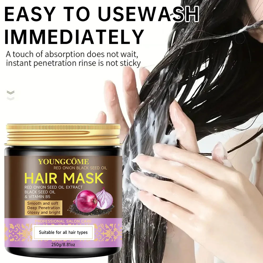 Red Onion & Black Seed Oil Hair Mask – Keratin & Argan Oil