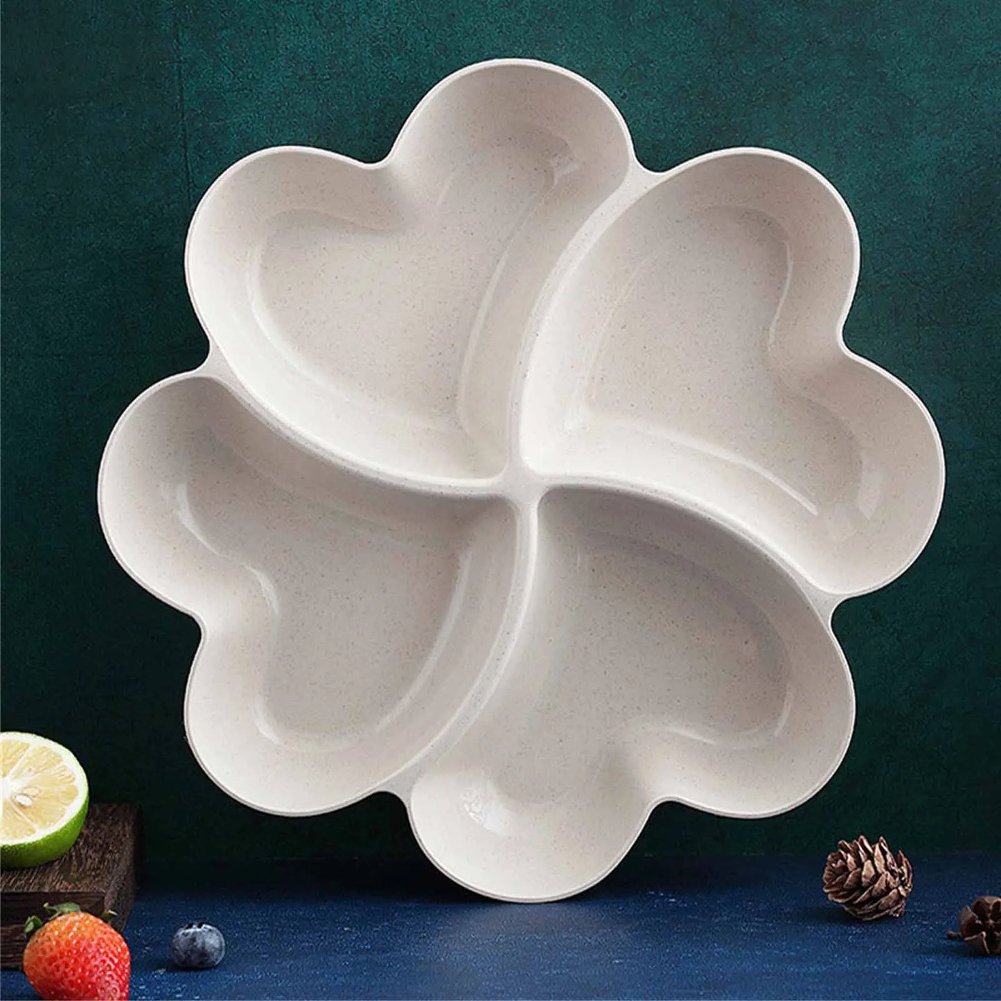 Four-Leaf Clover Snack Plate – Heart Compartment Fruit Tray