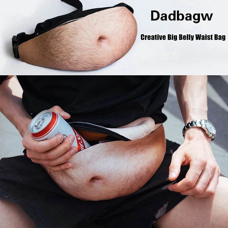 Dad Bod Beer Belly Fanny Pack – Funny Novelty Waist Bag