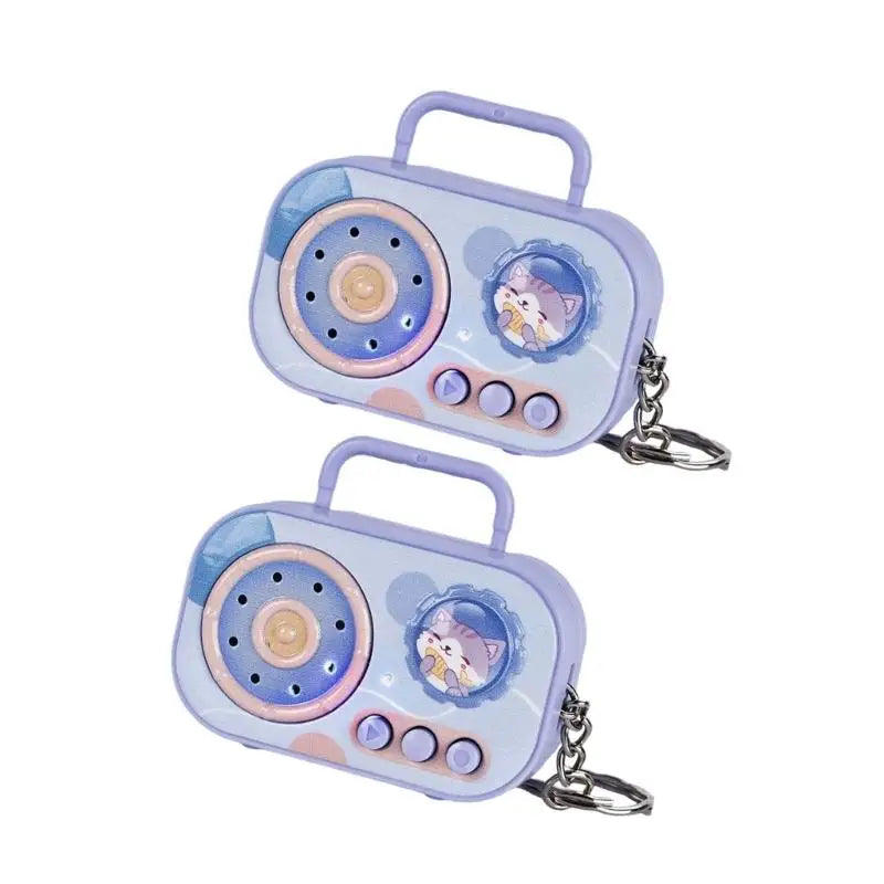 Mini Cassette Tape Keychain Retro Novelty Gift – 2pcs