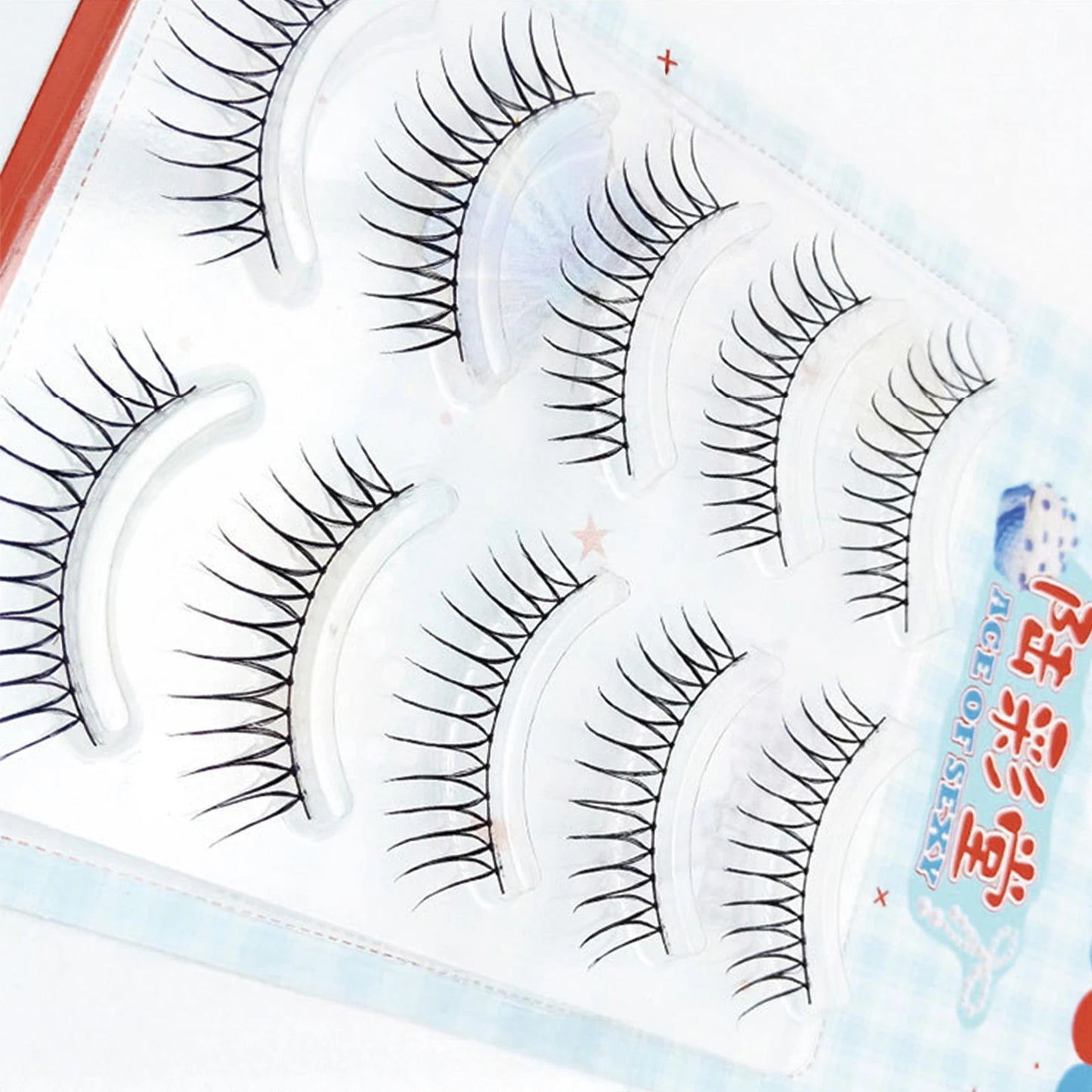 5 Pairs Natural Wispy False Eyelashes | Korean Strip Lashes
