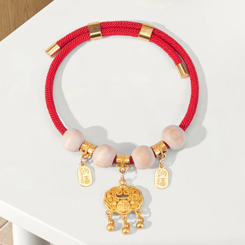 New Design Classic Adjustable Red String Cats Collar Pet Collars Safety Locks Cat Collars Dog Necklaces Accessories Peaceful Pleasures Health and Wellness red S