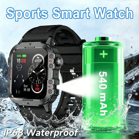 2026 New Military Smart Watch Men IP67 3ATM Outdoor Sports Fitness Tracker Health Monitor 1.44Inch BT Call Smartwatch HW12 Peaceful Pleasures Health and Wellness