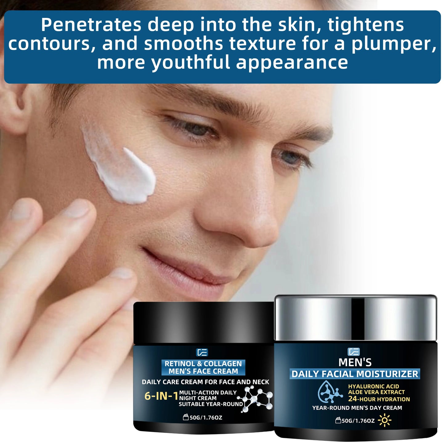 veérenae Men's Day & Night Moisturizing Cream Set | 2pcs