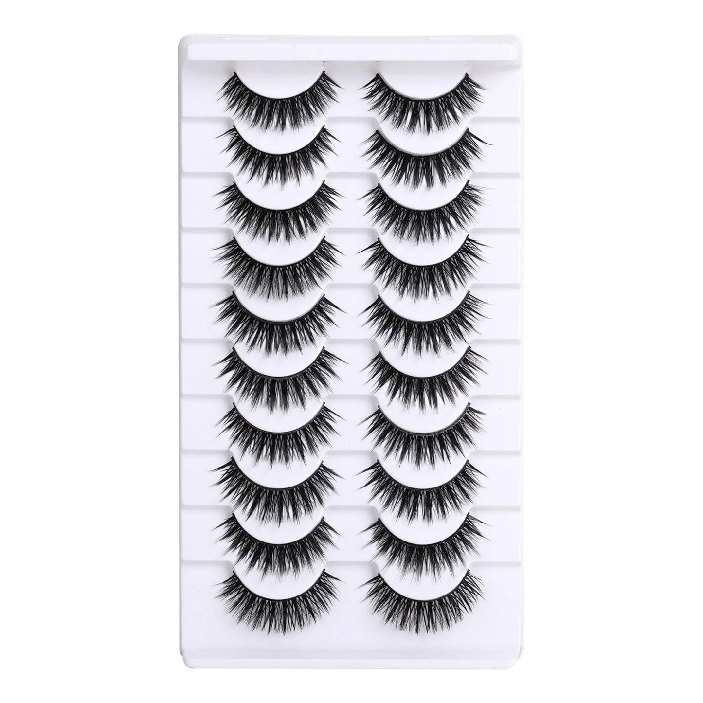 3D Fluffy False Eyelashes – 10 Pairs Full Strip Lashes