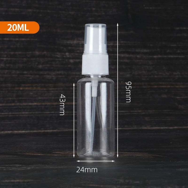 Refillable Spray Bottles 10–50ml Clear PET Plastic Perfume