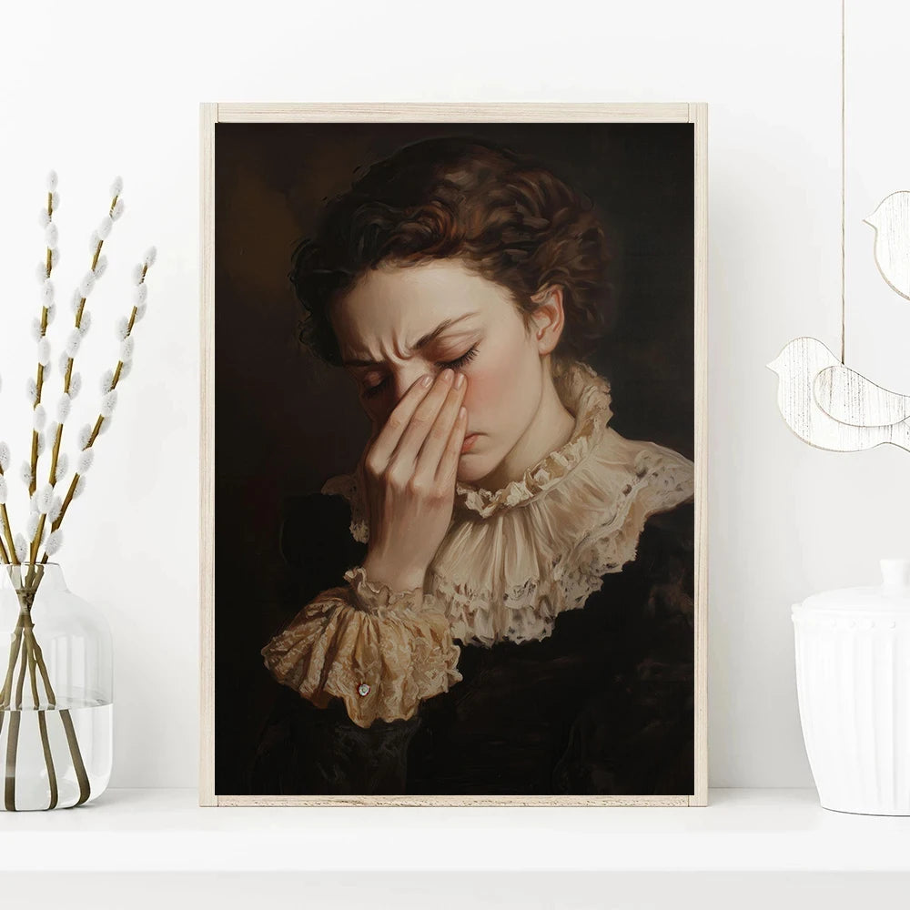 Funny Victorian Queen Bathroom Canvas Wall Art | Toilet Humor