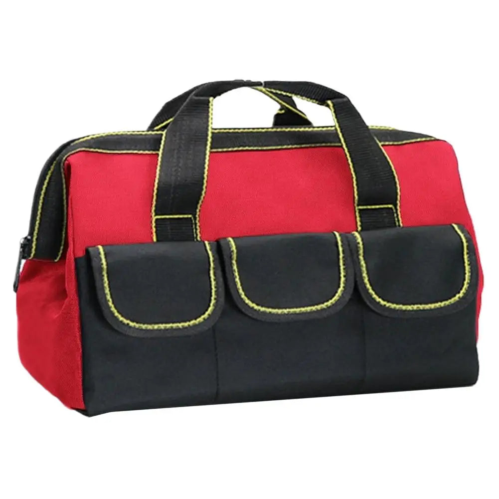 Oxford cloth Tool Bag Thicken Multifunctional Tool Storage Bag Large Capacity Wear-Resistant MultiPocket Electrician Tools Bag Peaceful Pleasures Health and Wellness Red