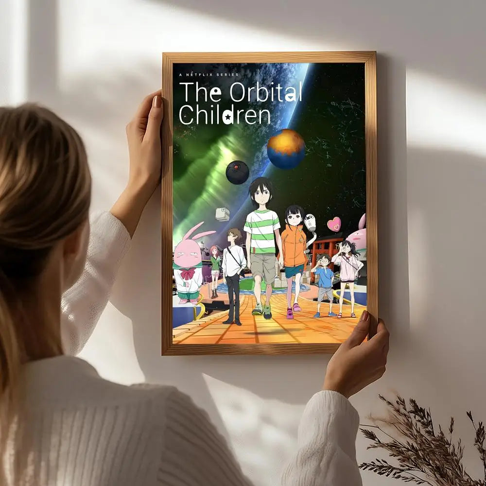 The Orbital Children Anime Poster – HD Waterproof Wall Art Anime Wall Poster Peaceful Pleasures Health and Wellness White8 15X20cmNoframe