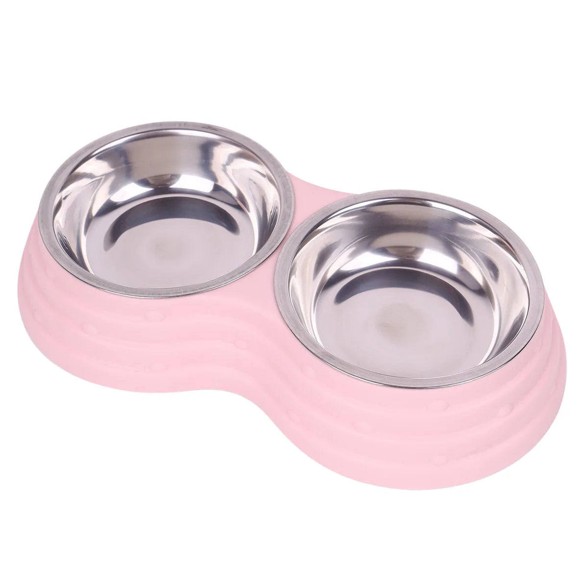 Double Bowl Pet Feeder – Stainless Steel, Non-Slip Base | Dogs & Cats