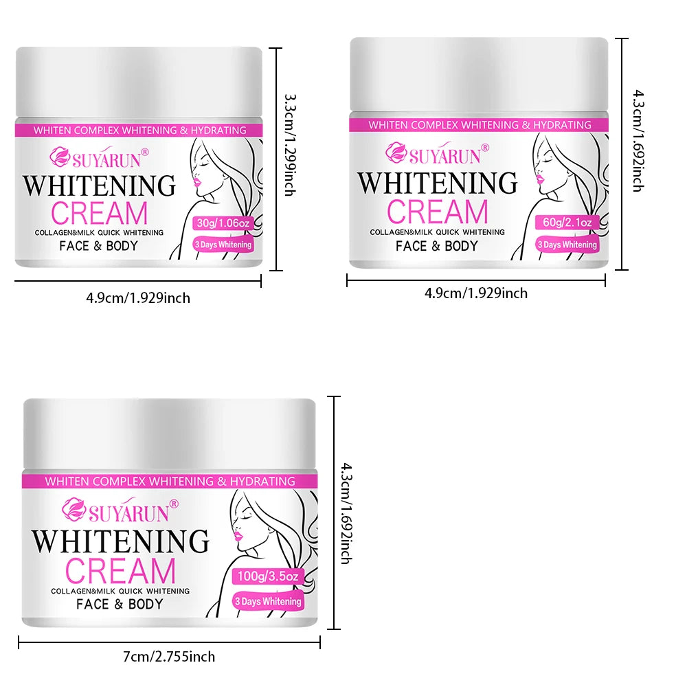 SUYARUN Christmas Gift Brightening Cream-Whitening Moisturizer for Glowing Skin, Festive Hydrating Skincare Set with Luxury Box. Peaceful Pleasures Health and Wellness